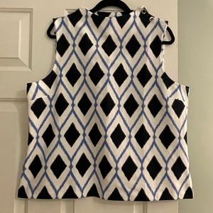 Talbots XL Petite Diamond pattern